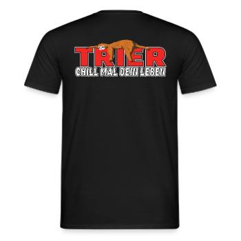 Trier chill mal dein Leben Faultier Heimat - Männer T-Shirt - Schwarz - Hinten - AI Model Male 178 light (178cm)