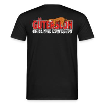 Hildesheim chill mal dein Leben Faultier Heimat - Männer T-Shirt - Schwarz - Hinten - AI Model Male 178 light (178cm)