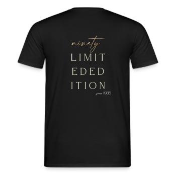 90th Birthday limited edition since 1935 Gift - Men's T-Shirt - black - Back - AI Model Male 178 light (178cm)