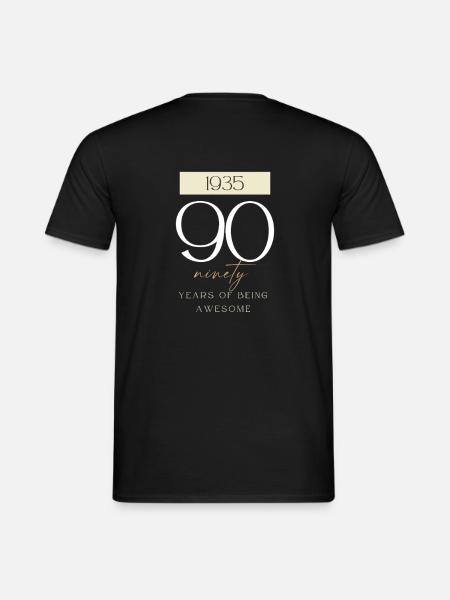 90 Geburtstag years of being awesome 1935 Geschenk - Männer T-Shirt - Schwarz