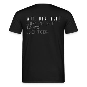 mit der zeit wird zeit immer wichtiger - Männer T-Shirt - Schwarz - Hinten - AI Model Male 178 light (178cm)