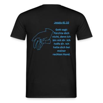 Jesaja 41 10 - Männer T-Shirt - Schwarz - Hinten - AI Model Male 178 light (178cm)