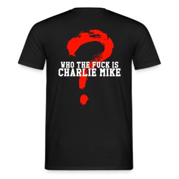 IPSC Charlie Mike - Männer T-Shirt - Schwarz - Hinten - AI Model Male 178 light (178cm)
