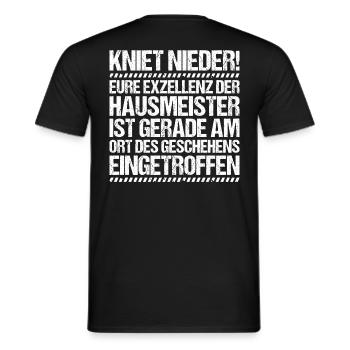 Hausmeister Hauswart Janitor - Männer T-Shirt - Schwarz - Hinten - AI Model Male 178 light (178cm)