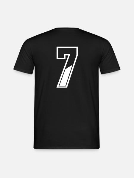 7 Jahre Trikot Nummer 7 T-shirt Nummer 7 - Männer T-Shirt - Schwarz