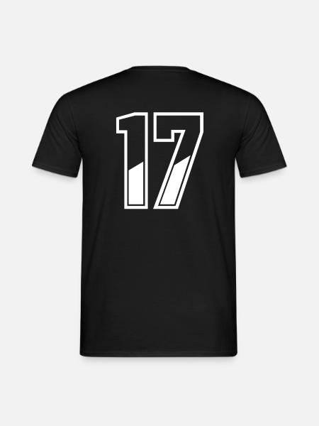 17 ans maillot numéro 17 T-shirt numéro 17 - T-shirt homme - noir
