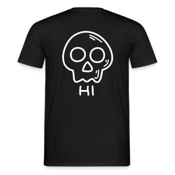 Totenkopf - Hi - Männer T-Shirt - Schwarz - Hinten - AI Model Male 178 light (178cm)