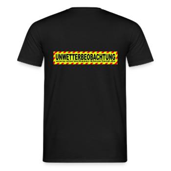 Unwetterbeobachtung - Männer T-Shirt - Schwarz - Hinten - AI Model Male 178 light (178cm)
