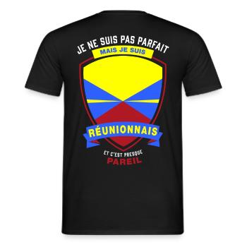 Réunionnais Parfait - T-shirt homme - noir - Dos - AI Model Male 178 light (178cm)