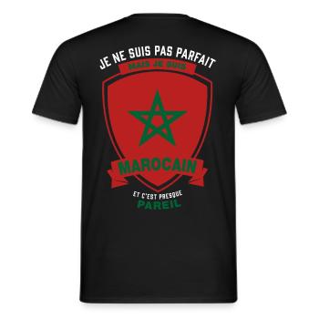 Marocain Parfait - T-shirt homme - noir - Dos - AI Model Male 178 light (178cm)