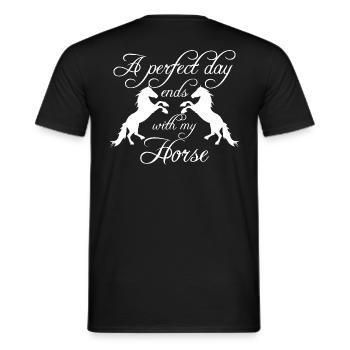 Cheval équitation Cavaliers Cavaliers Cadeau - T-shirt homme - noir - Dos - AI Model Male 178 light (178cm)