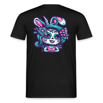 Osterhase emo hase mädchen - Männer T-Shirt - Schwarz - Hinten - AI Model Male 178 light (178cm)
