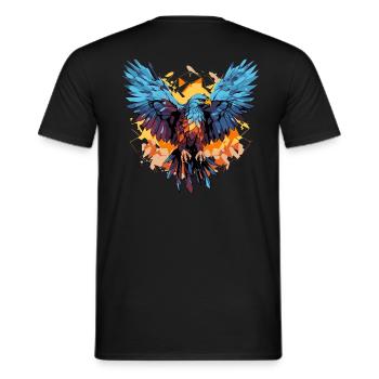 Adler fliegen - Männer T-Shirt - Schwarz - Hinten - AI Model Male 178 light (178cm)