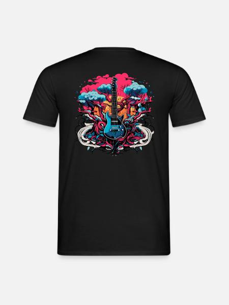 Gitarre psychedelische musik - Männer T-Shirt - Schwarz
