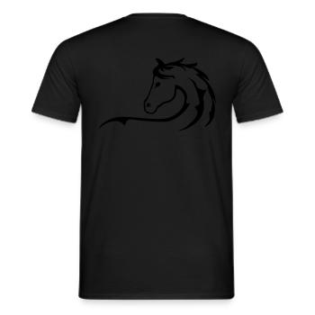 Pferd, Pferde, Pferdesilhouette - Männer T-Shirt - Schwarz - Hinten - AI Model Male 178 light (178cm)