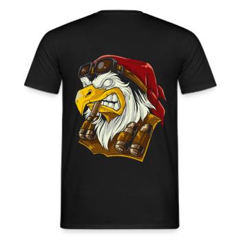 aigle à tête blanche - T-shirt homme - noir - Dos - AI Model Male 178 light (178cm)