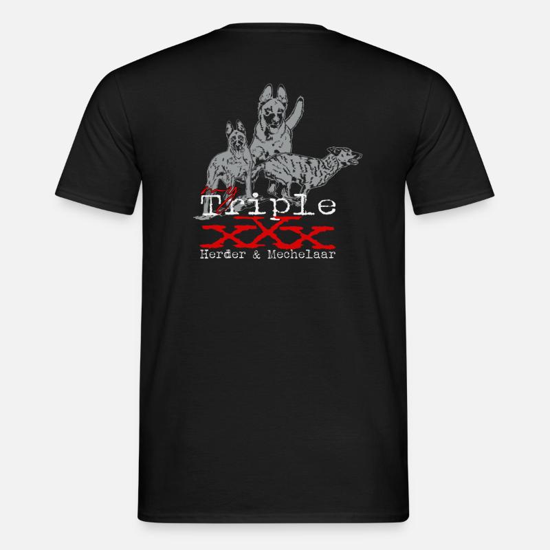 triple x-Herder & x-Mechelaar - Männer T-Shirt - Schwarz