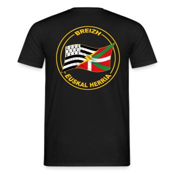 Breizh - Baskenland - Männer T-Shirt - Schwarz - Hinten - AI Model Male 178 light (178cm)