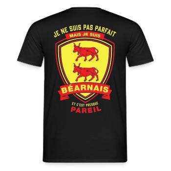 Béarnais Parfait - T-shirt homme - noir - Dos - AI Model Male 178 light (178cm)