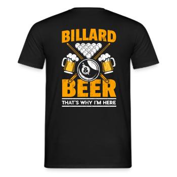BILLARD BIER POOL SNOOKER SPIELER SPRUCH GESCHENK - Männer T-Shirt - Schwarz - Hinten - AI Model Male 178 light (178cm)
