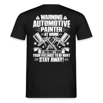 Vehicle Painter Painter Automotive Painter - Men's T-Shirt - black - Back - AI Model Male 178 light (178cm)