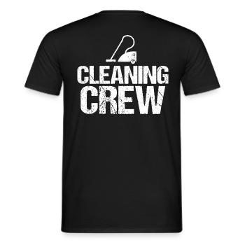 Cleaning Cleaning Cleaning Crew Crew Team Staff - Men's T-Shirt - black - Back - AI Model Male 178 light (178cm)