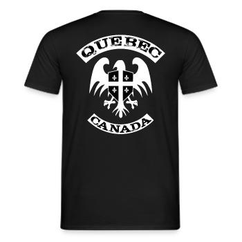 Quebec - Männer T-Shirt - Schwarz - Hinten - AI Model Male 178 light (178cm)