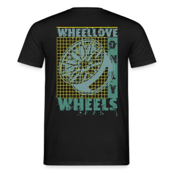 Felge mit Gitter - Männer T-Shirt - Schwarz - Hinten - AI Model Male 178 light (178cm)