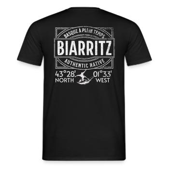 Authentischer Ureinwohner von Biarritz - Männer T-Shirt - Schwarz - Hinten - AI Model Male 178 light (178cm)