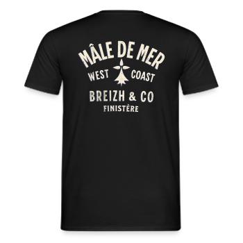 Meer Male Breizh Co 2 - Männer T-Shirt - Schwarz - Hinten - AI Model Male 178 light (178cm)