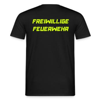 Freiwillige Feuerwehr, Einsatz - Männer T-Shirt - Schwarz - Hinten - AI Model Male 178 light (178cm)