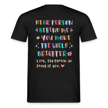 Répandez la gentillesse derrière vous - T-shirt homme - noir - Dos - AI Model Male 178 light (178cm)