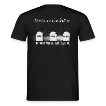 Father and daughter inseparable - Men's T-Shirt - black - Back - AI Model Male 178 light (178cm)
