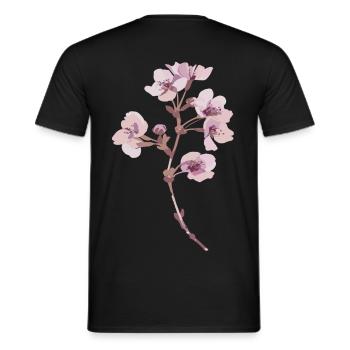 Cherry blossom sakura illustration sticker - Men's T-Shirt - black - Back - AI Model Male 178 light (178cm)