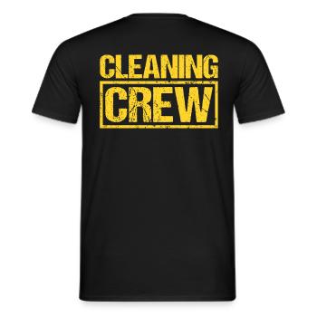 Cleaning Cleaning Cleaning Crew Crew Team Staff - Men's T-Shirt - black - Back - AI Model Male 178 light (178cm)