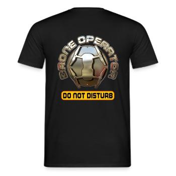 Drone Operator - Do Not Disturb - Men's T-Shirt - black - Back - AI Model Male 178 light (178cm)