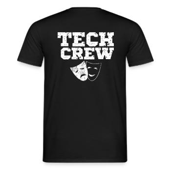 Tech Crew Sound Theater Uniform Musical Studio - Men's T-Shirt - black - Back - AI Model Male 178 light (178cm)