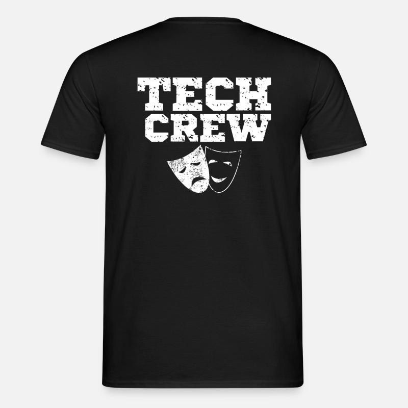 Tech Crew Sound Theater Uniform Musical Studio - Männer T-Shirt - Schwarz