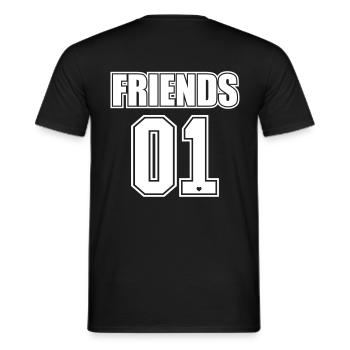 Best Friends Forever / Friends Gift 2 - Men's T-Shirt - black - Back - AI Model Male 178 light (178cm)