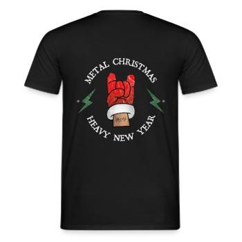 Idée de cadeau de Noël pour heavy metal - T-shirt homme - noir - Dos - AI Model Male 178 light (178cm)