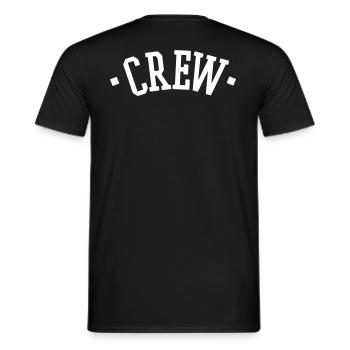 CREW - Männer T-Shirt - Schwarz - Hinten - AI Model Male 178 light (178cm)