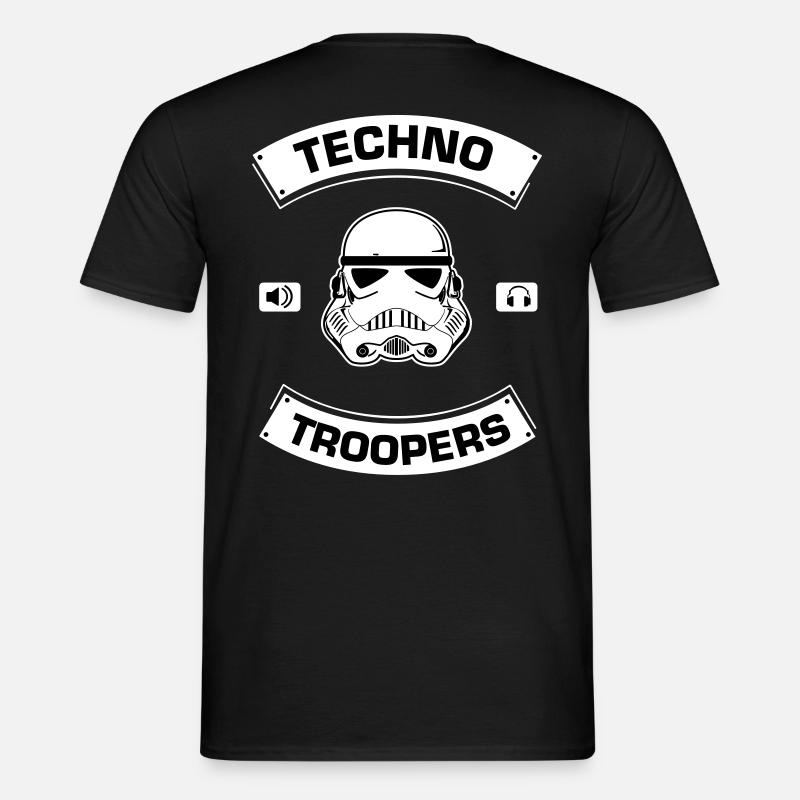 techno troopers - Männer T-Shirt - Schwarz