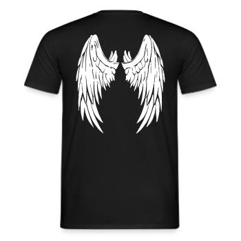 Engel Teufel Fluegel Angel Devil Wings 2reborn - Männer T-Shirt - Schwarz - Hinten - AI Model Male 178 light (178cm)