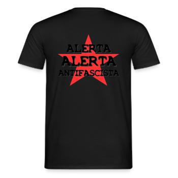 Backprint Alerta Alerta Etoile Rouge - T-shirt homme - noir - Dos - AI Model Male 178 light (178cm)