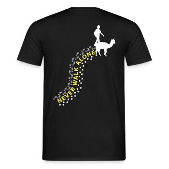 Femme & Alpaga Ne marchez jamais seule - T-shirt homme - noir - Dos - AI Model Male 178 light (178cm)