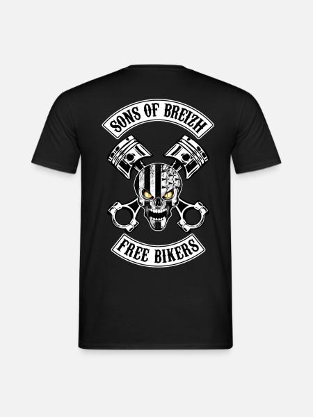 Breizh Skull Bikers - T-shirt homme - noir