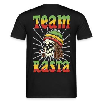 Team rasta | rasta ma | rastafarisme | dreadlocks - T-shirt homme - noir - Dos - AI Model Male 178 light (178cm)
