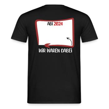 ABI 2024 Unterschrift | Klasse | Jahrgang - Männer T-Shirt - Schwarz - Hinten - AI Model Male 178 light (178cm)