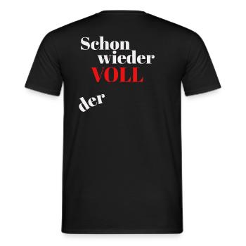 Schon wieder voll der (Name) - Party - Malle - Männer T-Shirt - Schwarz - Hinten - AI Model Male 178 light (178cm)