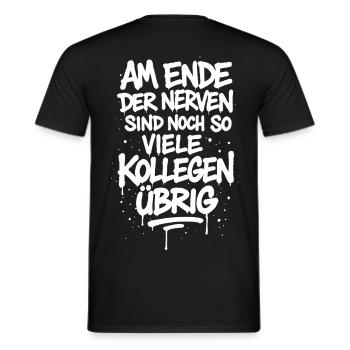 À bout de nerfs, il reste encore tant de collègues - T-shirt homme - noir - Dos - AI Model Male 178 light (178cm)